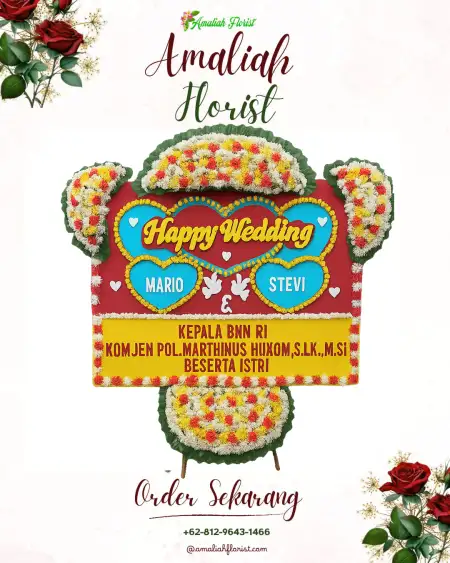 Papan Bunga Pernikahan Petobo